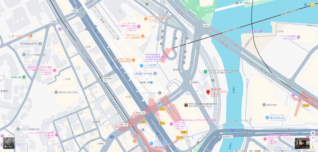 横浜桜木町ワシントンホテルのアクセス桜木町駅からの行き方【ワイドシングルルーム･レビュー･口コミ･感想･評価】