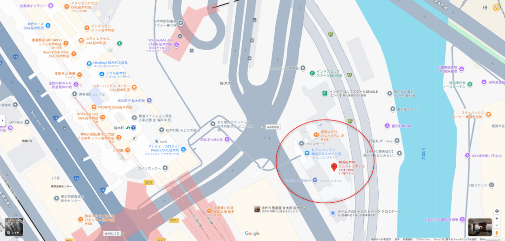 横浜桜木町ワシントンホテルのアクセス桜木町駅からの行き方【ワイドシングルルーム･レビュー･口コミ･感想･評価】